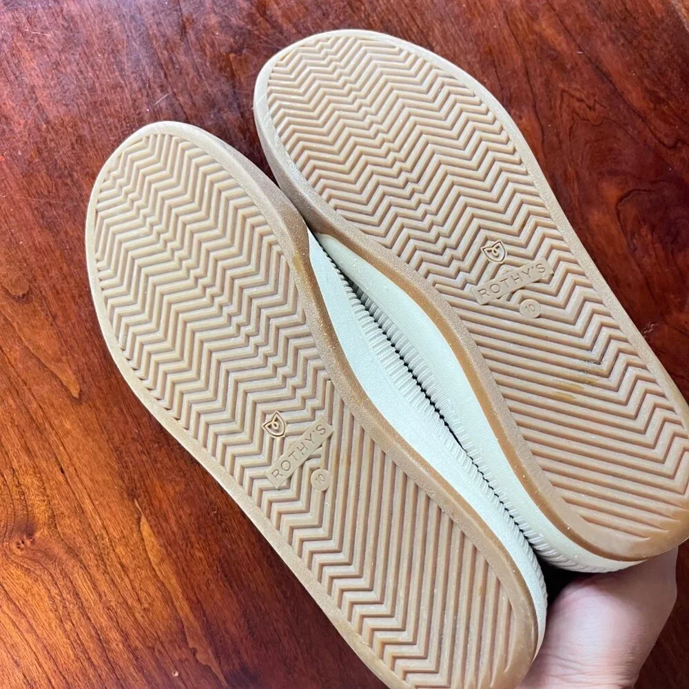 Rothy's The Lace Up - Off White‎ Sneakers. Size 10